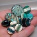 Green and Turquoise Organic Lampwork Glass Bead Orphans