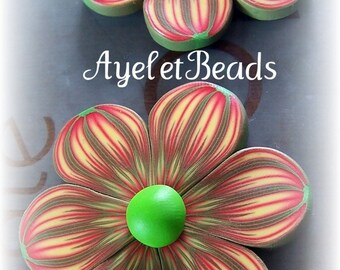PDF tutorial - polymer clay- AyeletBeads flowers