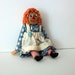 Miniature Raggedy Ann Doll (1 inch dollhouse scale)