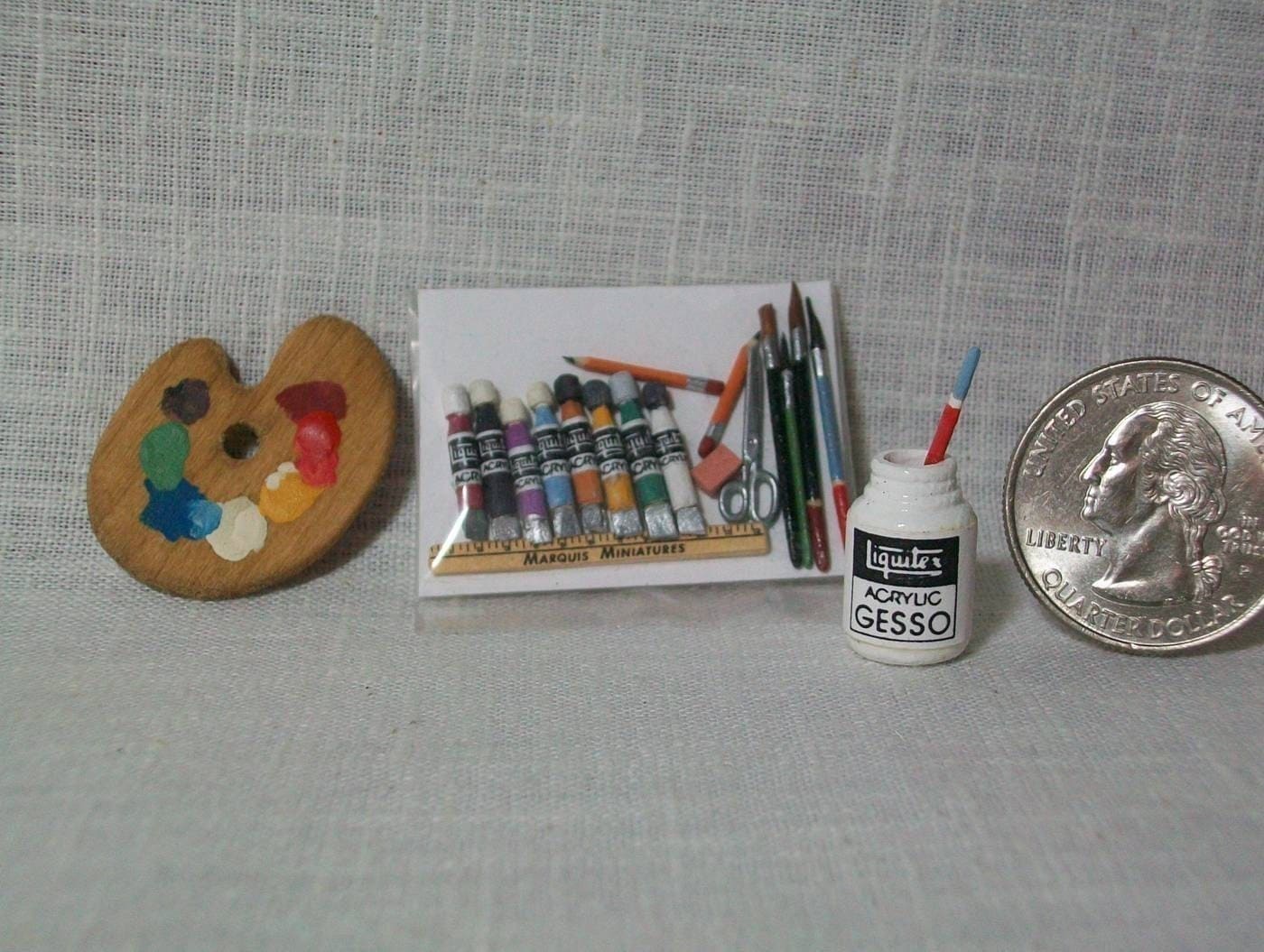 Miniature Art Supply Kit 19 piece