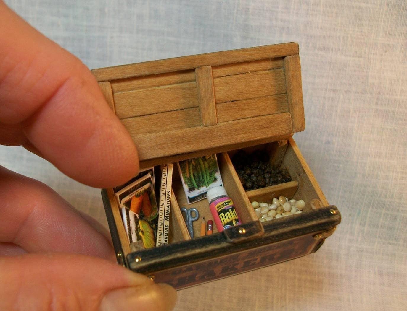 Shaker Seed Box one inch scale dollhouse