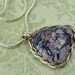 Purple Tiffany Stone Handformed Pendant Necklace in Sterling Silver