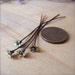 4 Sweet Vintage Miniature Yellow Flower Enameled Copper Headpins - 2" by Bullseyebeads