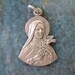 Antique French Religious Catholic Silver 2 Dimensional Cut-out Saint Therese Medal