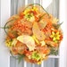 Summer Deco Mesh Wreath Orange Yellow Lime Plaid Door Wreath