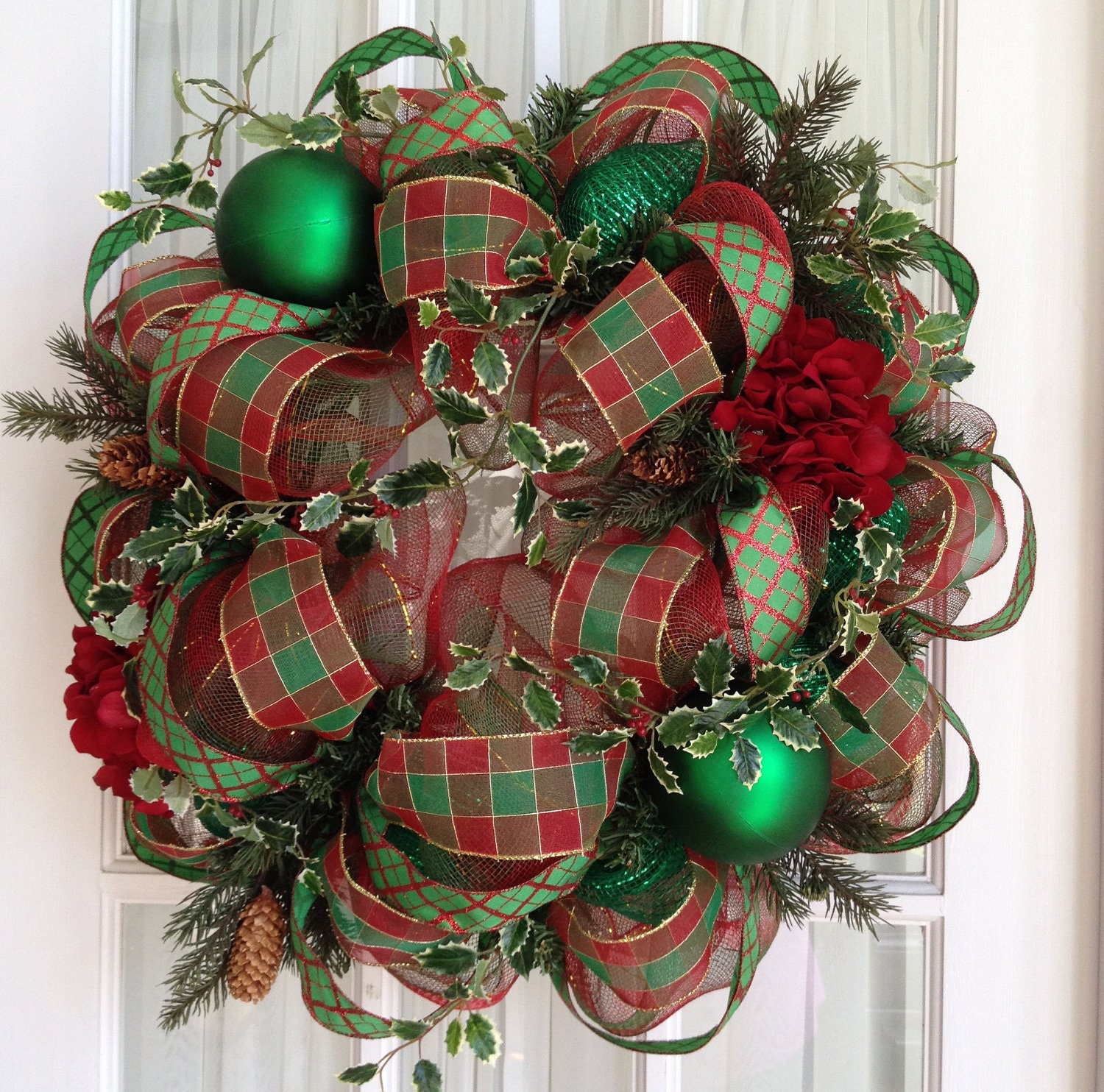 Deco Mesh CHRISTMAS Wreath For Door or by SouthernCharmWreaths