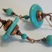 Handmade Jewelry Earrings Beaded Gemstone Turquoise Copper Dangle Southwest Lightweight Bead Trends...Boca del Rio