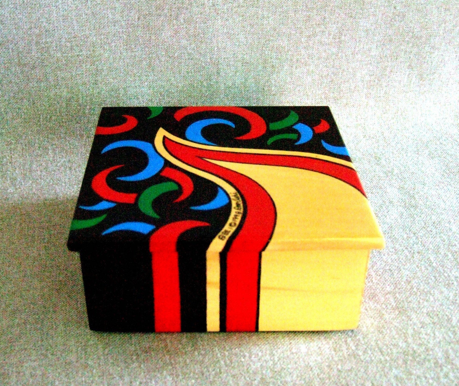 Painting box. Box hand Paint.