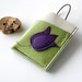RESERVED LISTING ------- Leather Wallet 3 Pocket with Stay In Place Attachment - Rustic - Tulip on Stem