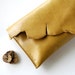 Leather Clutch - RUSTIC - with Raw Edge