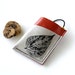 Leather Wallet - 3 Pocket with Stay In Place Attachment - Rustic - Real Leaf Imprint