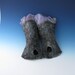 Felted Gloves, Felted Fingerless Gloves, Nuno Felted Cuff, Felted Cuff