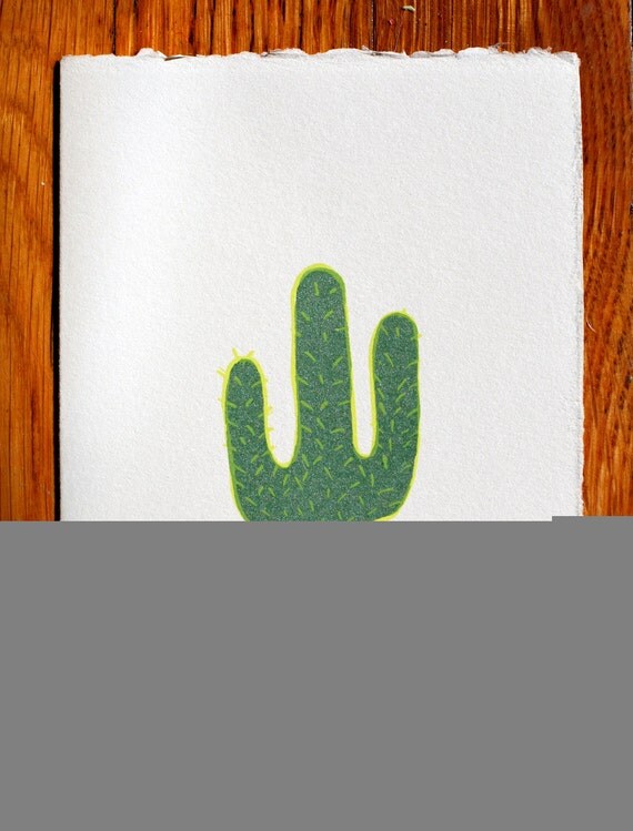 Items similar to Cactus blank greeting card on Etsy