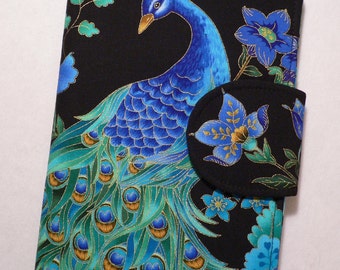 Kindle Paperwhite Cover, Kindle Fire cover, Kindle Touch cover, iPad Mini Cover Book Style, Peacock