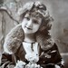 Vintage girl photo postcard, winter wonder land, 1920