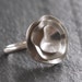 Ruffle Ring in Recycled Sterling Silver Flower Petal Rose Ring Brushed Finish