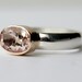 Morganite Ring in Recycled 14k Gold and Sterling