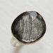 Tourmalated Quartz Ring in Recycled 14K gold and Sterling - free form rose cut gemstone