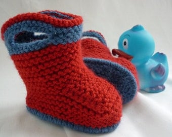 Baby Booties Knitting Pattern, pdf Knitting Pattern, Baby Boots Pattern, Easy Baby Boots pdf, Baby Boots Download - SPLISH SPLASH SPLOSH