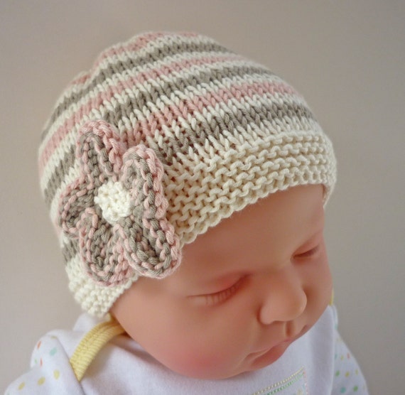 Baby Hat Pattern, PDF Knitting Pattern, Easy Knit Baby Hat ...