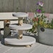 RESERVED LISTING for Marie Wood Slab Wedding Cupcake Stand -- 3 Tiers