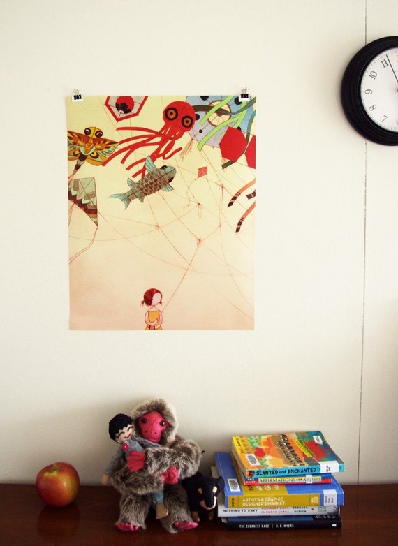 Tangled 16x20 Lustre Color Print drawing painting mixed