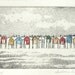 beach huts - original etching