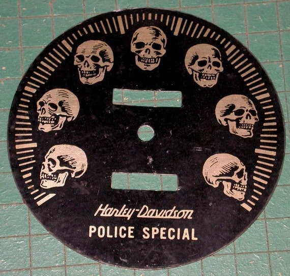 Harley speedometer face plate skulls speedo dial