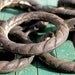 10 vintage iron drapery rings, antique restoration, steampunk art
