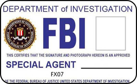 Items similar to FBI id Badge Department of Investigation Special Agent
