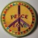 1960s-70s Hippie Peace Movement PEACE LOVE TRIANGLE Patch 3 inch