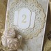Roses and Lace Wedding Table Numbers