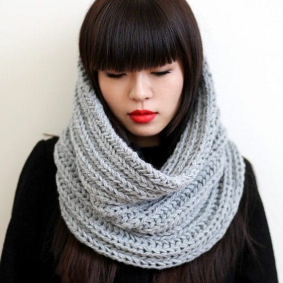 Items similar to icecreamcandy neck warmer-cool grey on Etsy