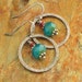 Garnet Czech Glass Sterling Silver Hoop Earrings - Little Bohemia Hoops