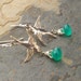 Green Onyx Sterling Silver Earrings - Flight of the Nightingale