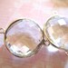 Shop Sale. . ROCK CRYSTAL Quartz Gemstone Connectors Links, Bezel Set, Luxe AAA, 925 Sterling Silver, 1 pc, 25x19 mm, Round w12 hp