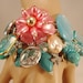 RESERVED for Sheri - (2) - Charm Bracelet - Pink and Aqua - Mermaid Trinkets - InVintageHeaven