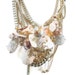 Mermaid Necklace - Seashell Bib statement assemblage Ppece - InVintageHeaven
