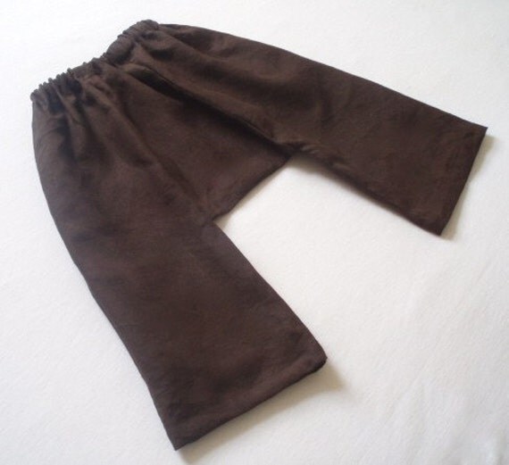 Chocolate Brown Pure Linen Weekender Yoga Pants unisex sizes
