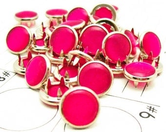 24 Hot Pink Cowgirl Snaps Pearl Prong Western Snaps