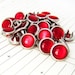 24 Red Cowgirl Snaps Pearl Prong Western Snaps