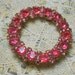 Vintage Brooch with Pink Rhinestones