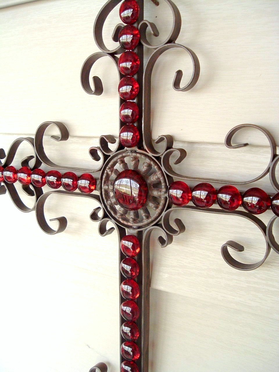 Wall Cross-Red Rocks Reflection-Decorative Wrought Iron Cross