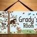 Woodland Friends Forest Animals Boys Bedroom and Baby Nursery Kids Bedroom DOOR SIGN Wall Art