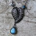 Labradorite Necklace, Leaf Necklace, AAAA Grade Labradorite--"Elven Leaf" by CircesHouse on Etsy
