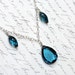 London Blue Quartz Necklace on Sterling Silver - Danube by CircesHouse on Etsy