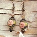 Vintage Styled Japanese Tensha Bead Pink Earrings