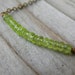 Peridot Necklace, Row Necklace, Carrie Bradshaw Necklace, Gemstone, Vintage Brass