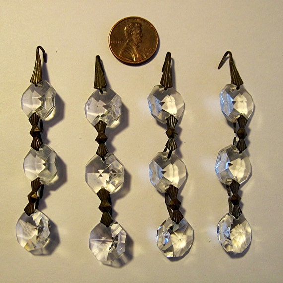 Chandelier (4) Vintage chandelier  Pieces Crystal pieces crystal vintage
