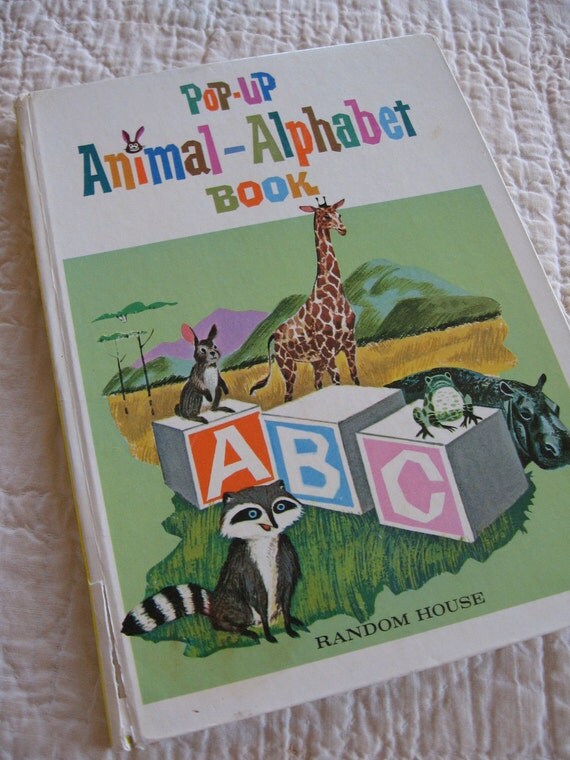 Vintage Pop Up Animal Alphabet Book By Random House